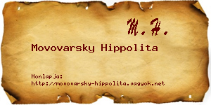 Movovarsky Hippolita névjegykártya